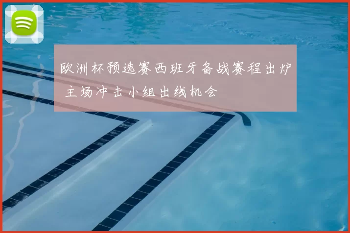 欧洲杯预选赛西班牙备战赛程出炉 主场冲击小组出线机会